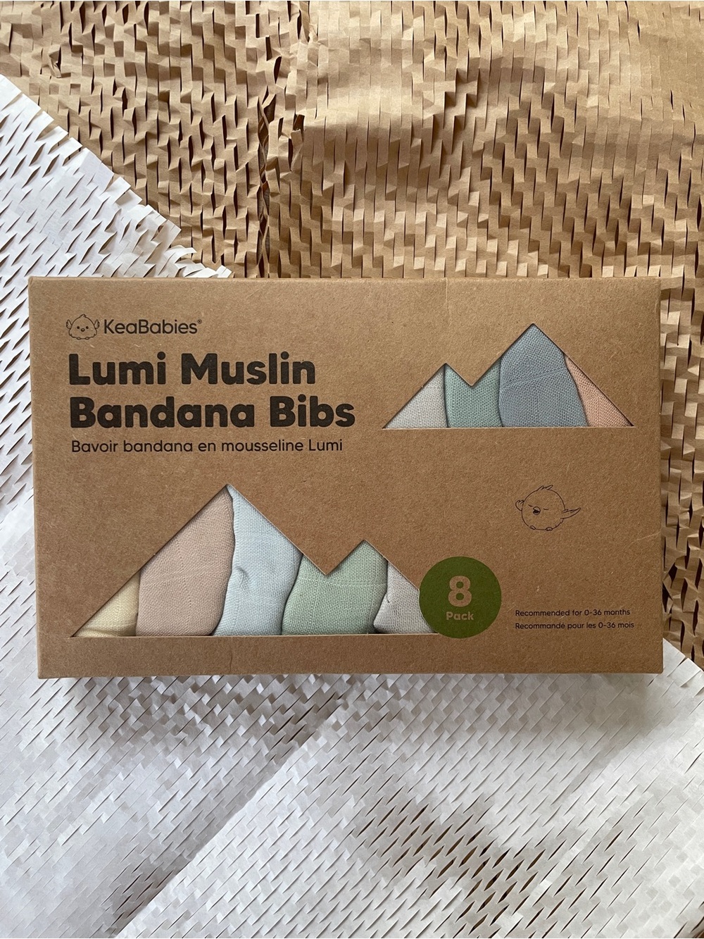 8 KeaBabies Lumi Muslin Bandana Bibs